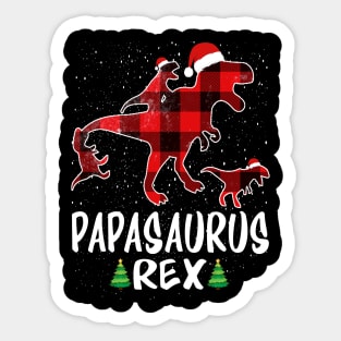 Papa T Rex Matching Family Christmas Dinosaur Shirt Sticker